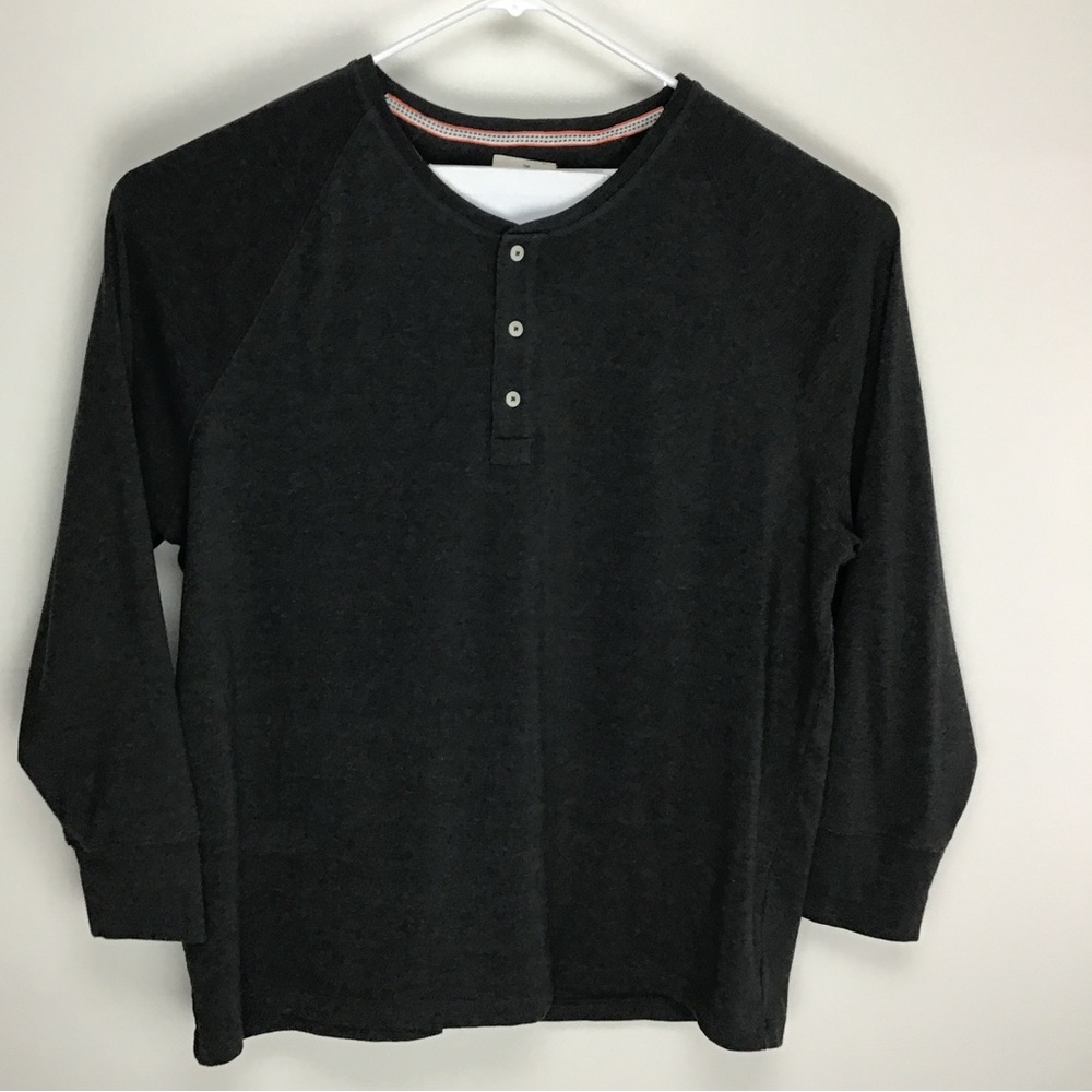 The Normal Brand mens long sleeve henley pullover 3XL